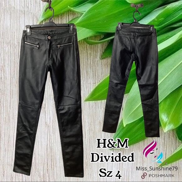 Divided Pants - Divided H&M - Sz 4 - faux soft leather pants